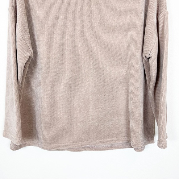 Spring + Mercer Taupe Cowl Neck Sweater Size Medium - Picture 6 of 10